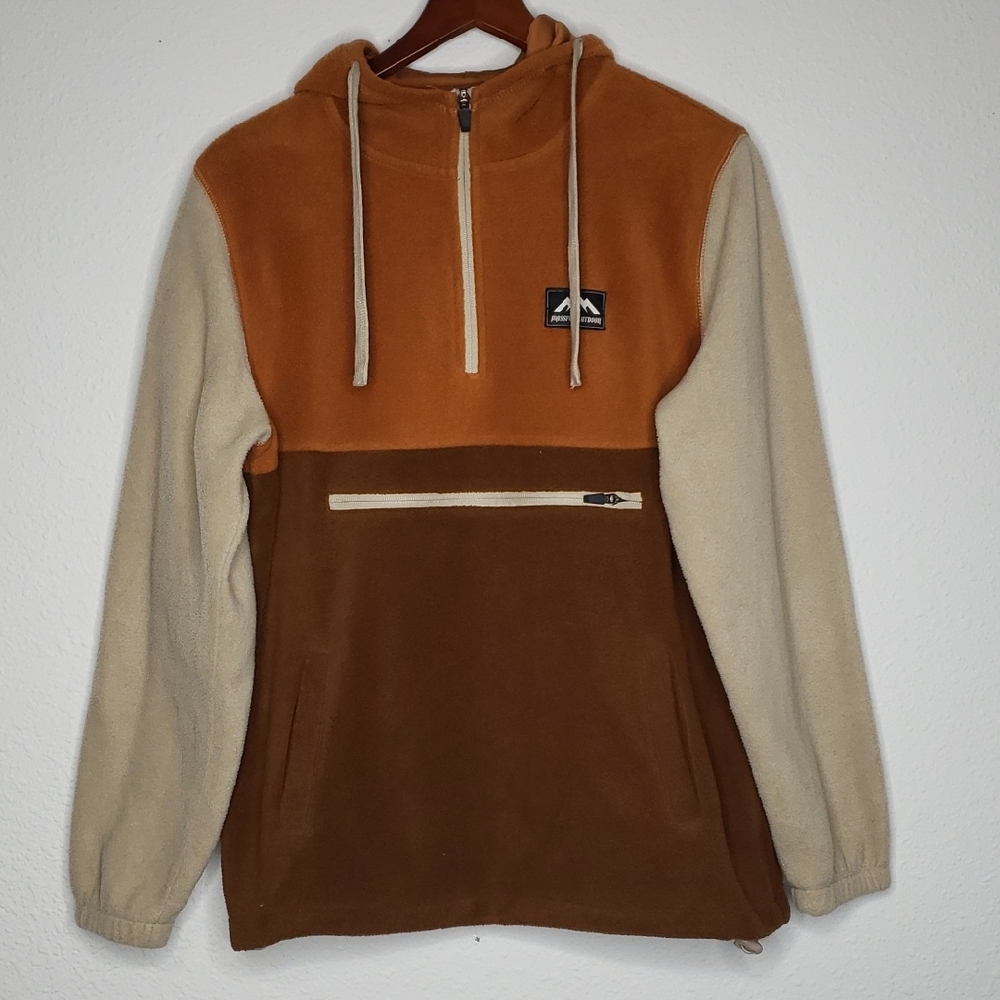 Massive Outdoor Quarter Zip Soft Fleece Pullover Hoodie Jacket Size S Outdoor
